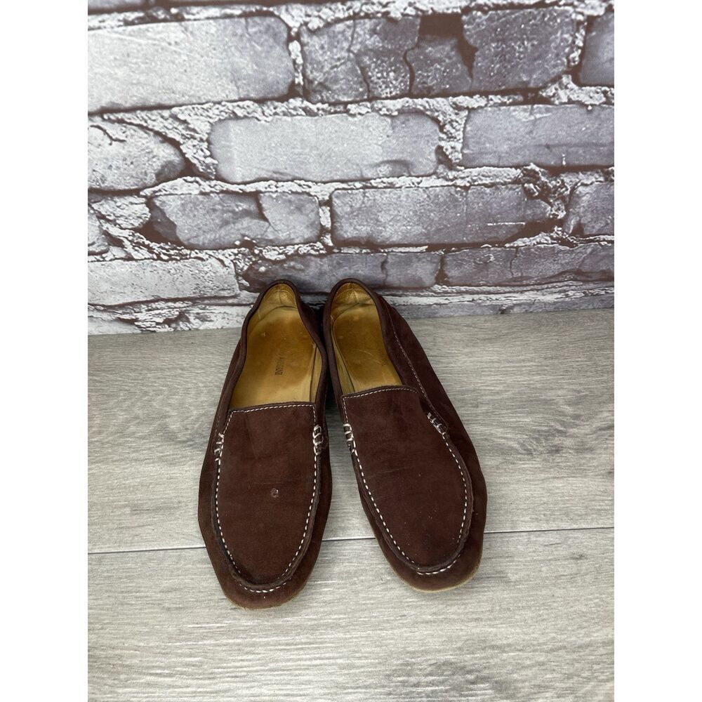 Giorgio Armani Brown Suede Loafers Leather Sole Driving Shoes Women’s 36EU/6M US - Picture 16 of 16
